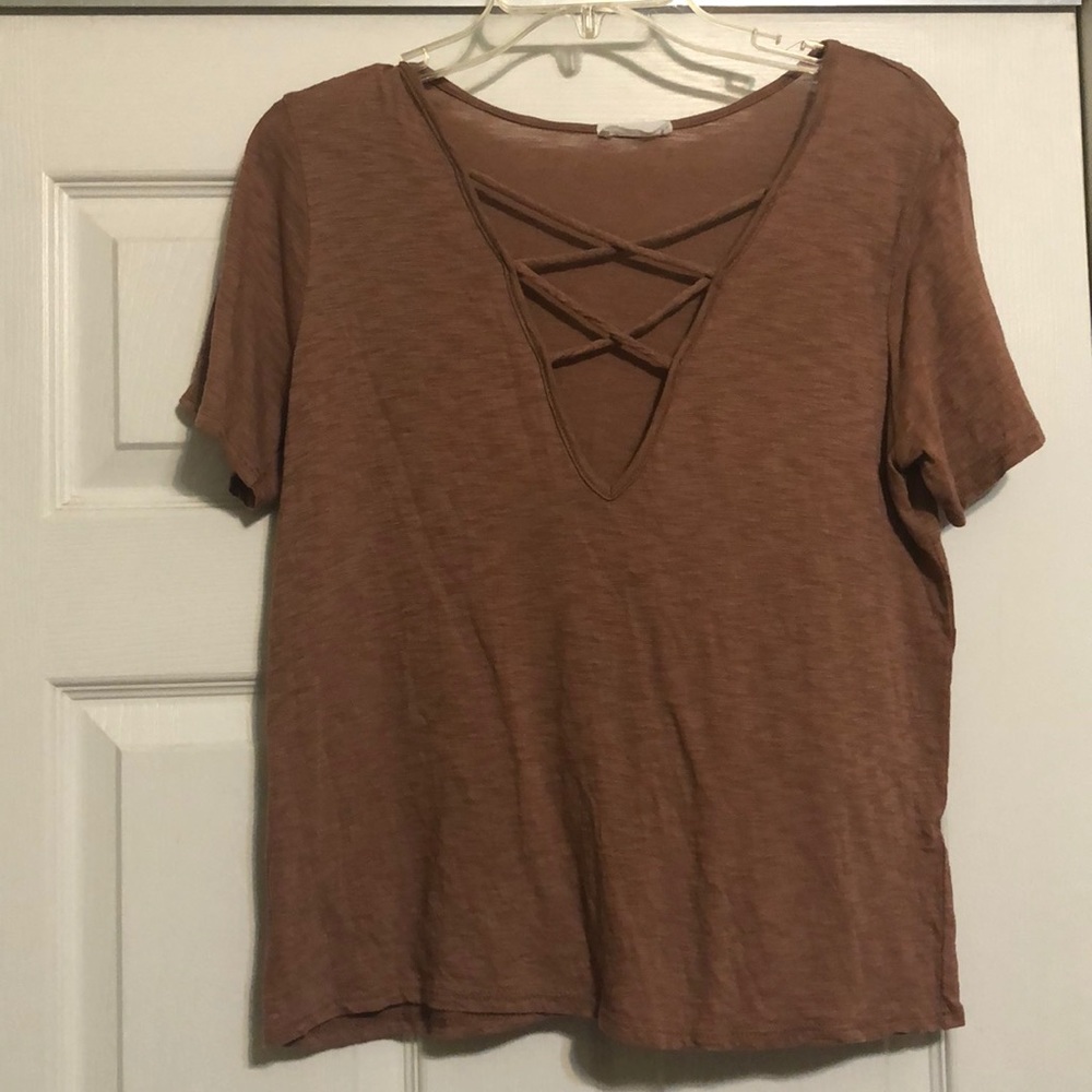 Flowy criss cross t shirt